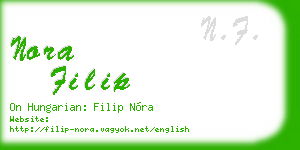 nora filip business card